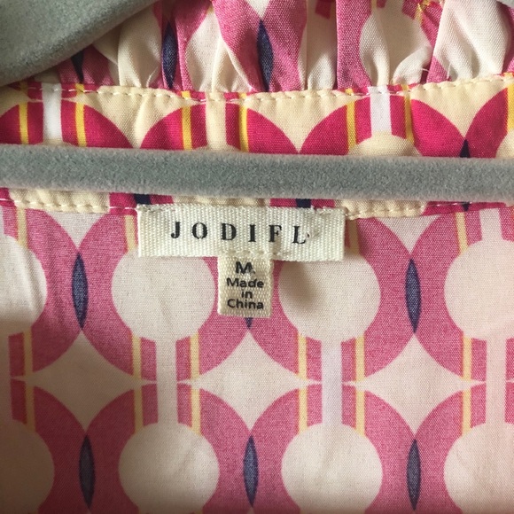 JODIFL Boho Shirt Dress Hot Pink Retro Pattern Cocktail Chic A Line Oversize - Picture 8 of 15